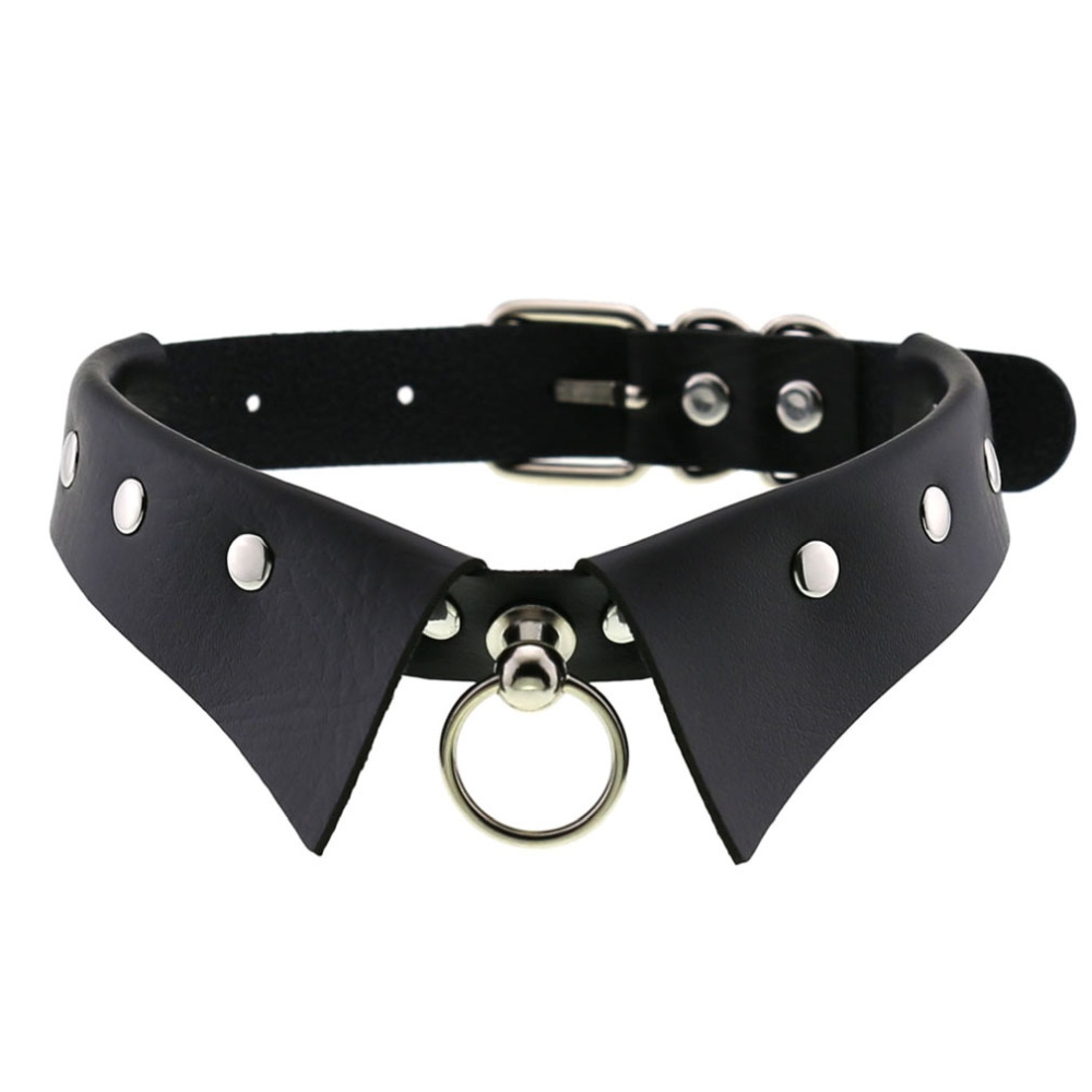 Bullet 69 - Studded Collar Choker - Black/Black